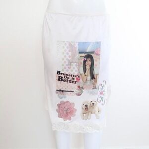 y2k brunettes do it better satin slip skirt